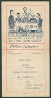 BUDAPEST 1916. I.Honvéd Kerületi Tart. Tiszti Iskola, Menü Kártya, Royal Nagy Szálló - Unclassified