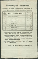 MAGYARÓVÁR 1854. "Sütemények Árszabása" Dekoratív, Korai árjegyzék - Unclassified