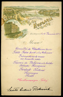 BUDAPEST 1897. Grand Hotel Hungaria, Litho Menükártya, Szép! - Unclassified