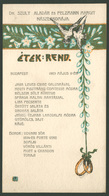 BUDAPEST 1903. Dr Szuly Aladár Esküvője, Szép Menükártya - Unclassified