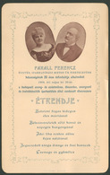 BUDAPEST 1904. Parall Ferencz Ünnepi Étrend, Menükártya - Unclassified
