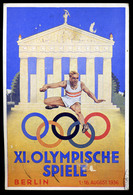 BERLIN 1936. Olimpia Képeslap , Futball Bélyeggel Bécsbe Küldve  /  BERLIN 1936 Olympics Vintage Pic. P.card, Football S - Other & Unclassified