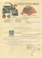 BUDAPEST 1923. Schottola Ernő Fejléces,céges Levél Irredenta Grafikával - Unclassified