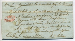 NAGYKIKINDA HUNGARY SERBIA/  1832 Official Letter Cont. Red Pmk To - ...-1850 Prefilatelia