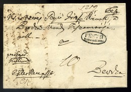 PEST 1837. Félportós Tértivevényes Ajánlott Levél Tartalommal Beodrára Küldve  /  1837 Half Unpaid Return Receipt Reg. L - ...-1867 Prephilately