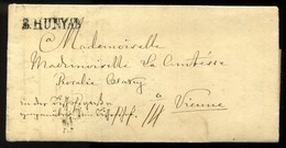 BÁNFFYHUNYAD 1837. Szép Portós Levél , Bécsbe Küldve Csáky Rozália Grófnőnek.  /  Unpaid Letter Romania - ...-1867 Prephilately