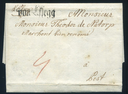 ESZÉK 1781. CROATIA HUNGARY 1781 Unpaid Letter Cont. "von Esseg" To Pest, - ...-1850 Prephilately