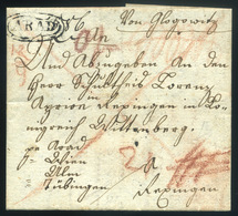 ARAD 1827. Portós Levél,teljes Tartalommal "Glogowitz" Kézírásos Helymegjelöléssel "ARAD" Tübingen,Németországba Küldve  - ...-1867 Prephilately