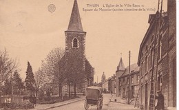 Thuin L Eglise De La Ville Basse Et Square Du Loustier(ancien Cimetiere De La Ville) - Thuin