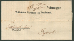 BUDA 1847. Hivatalos 2 Oldalas Nyomtatott Gyászlevél József Nádor Halála Alkalmából Győrbe Küldve. Gyönyörű Darab (ha Le - ...-1867 Prephilately