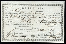 K.K.Post=Amt Wieselburg 1806 Postamesteri Feladóvény 'Recepisse' , Szép és Ritka Darab! - ...-1850 Vorphilatelie