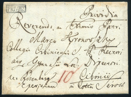 PRIVIGYE 1831. Szép Portós Levél, Tartalommal  Szép "PRIVITZ" Bélyegzéssel  /  1831 Nice Unpaid Letter Cont. Nice "PRIVI - ...-1867 Prephilately