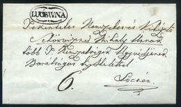 LUCSIVNA 1843. Portós Levél Tartalommal Lőcsére Küldve , Goldberger  /  1843 Unpaid Letter Cont. To Lőcse, Goldberger - ...-1867 Prephilately