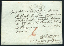 SÜMEG 1828.  Keszthelyen írt Portós Levél, Tartalommal "SÜMÉGH" Csáktornyára Küldve  /  1828 Unpaid Letter Written In Ke - ...-1867 Prephilately