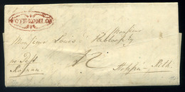 TÓTKOMLÓS 1845. Portós Levél, Teljes Tartalommal, Piros "TOTH:KOMLOS" Bélyegzéssel Hosszúrétre Küldve (500P)  /  1845 Un - ...-1867 Prephilately