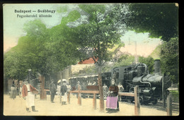 BUDAPEST SVÁBHEGY Fogaskerekű Állomás, Régi Képeslap  /  BUDAPEST SVÁBHEGY Rack Railway Station, Vintage Pic. P.card - Ungheria