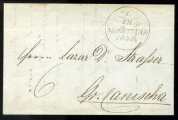 SZIGETVÁR 1848.  Portós Levél, Tartalommal Nagykanizsára Küldve  /  1848 Unpaid Letter Cont. To Nagykanizsa - ...-1867 Prefilatelia