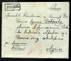 SZOMBATHELY 1830. Szép, Portós Levél érdekes Tartalommal "SABARIA" Egerbe Küldve Dobóczky Ignácnak  /  1830 Nice Unpaid  - ...-1867 Prephilately