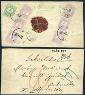 KECSKEMÉT 1876. Ajánlott Levél, Ritka és Látványos 6*2Kr+3Kr Bérmentesítéssel Budapestre - Used Stamps
