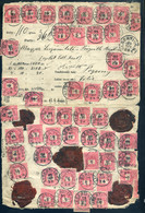 1899. ALBERTIRSAI  CSODA ÉRTÉKLEVÉL! 48db 5Kr-os Bélyeggel Bérmentesítve Pozsonyba Küldve. Kiállítási Ritkaság! (A Posta - Used Stamps