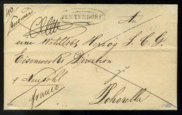PENTENDORF 1844. Szép Portós Levél Tartalommal Pohorellára Küldve  /  1844 Nice Unpaid Letter Cont. To Pohorella - ...-1850 Vorphilatelie