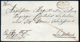 KÉSMÁRK 1820. Ex Offo Levél Lőcsére Küldve, Ritka Piros Díszítményes "V.KEISMARK" Bélyegzéssel (600p)  /  1820 Official  - ...-1867 Prefilatelia