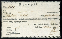 1799. K.K. Ober=Postamte Pest Előnyomott Helységnevű Tértivevény  Hosszúfalvára Küldött Küldeményről - ...-1850 Prefilatelia