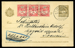 PUHO 1910. Kiegészített Expressz Díjjegyes Lap Trencsénbe Küldve  /  1910 Uprated Express Stationery Card To Trencsén - Usati