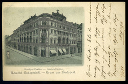 BUDAPEST 1898. Országos Casino Ritka , Litho Képeslap  /  BUDAPEST 1898 National Casino Rare Litho Vintage Pic. P.card - Hungary