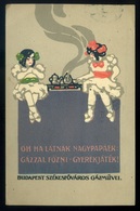 SZÉKESFŐVÁROS GÁZMŰVEI 1914. Reklám Képeslap  /  CAPITOL GASWORKS 1914 Adv. Vintage Pic. P.card - Other & Unclassified
