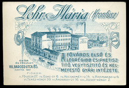 BUDAPEST VIII: Baross U 85. Lohr Mária, Ritka Reklám Képeslap   /  Budapest VIII Baross St. 85. Mária Lohr Rare Adv. Vin - Hungary