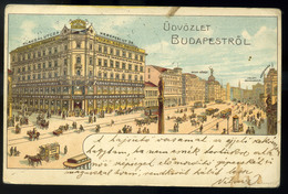 BUDAPEST 1899. Parisi Nagy Áruház, Ritka Litho Képeslap  /  BUDAPEST 1899 Paris Grand Department Store Rare Litho Vintag - Hungary