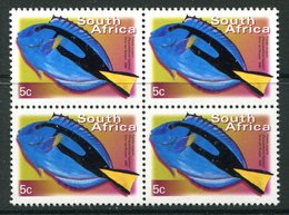 South Africa 2001-10 Flora & Fauna - Cartor Print - 5c Palette Surgeonfish - Block Of 4 MNH (SG 1269) - Unused Stamps