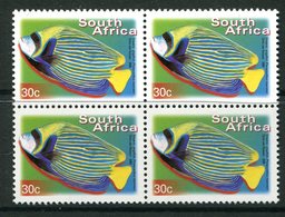 South Africa 2001-10 Flora & Fauna - Cartor Print - 30c Emperor Angelfish - Block Of 4 MNH (SG 1271) - Neufs