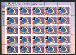 South Africa 2001-10 Flora & Fauna - Cartor Print - 60c Blue Surgeonfish - Half Sheet MNH (SG 1274) - Unused Stamps