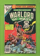 John Carter Warlord Of Mars # 1 Annual - Marvel Comics - In English - 1977 - TBE - Marvel