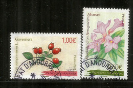 Le Laurier Rose, & Baies D'églantier, Flore D'Andorre,  Deux Timbres Oblitérés,  1 ère Qualité, Année 2011 - Oblitérés