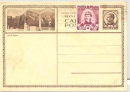 74253- KING CHARLES 2ND, BUSTENI SKI RESORT POSTCARD STATIONERY, KING CHARLES 1ST STAMP, 1939, ROMANIA - Cartas & Documentos