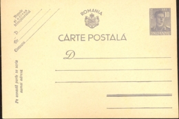 74257- KING MICHAEL, POSTCARD STATIONERY, 1943, ROMANIA - Briefe U. Dokumente