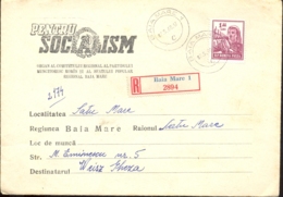 74264- FOR SOCIALISM MAGAZINE HEADER REGISTERED SPECIAL COVER, TEXTILE WORKER STAMP, 1960, ROMANIA - Briefe U. Dokumente