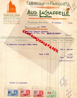 BELGIQUE- MORTSEL ANVERS- RARE FACTURE AUGUSTE LACHAPPELLE-FABRIQUE PARQUETS-75 ROUTE DE LA PAIX-1933 - Straßenhandel Und Kleingewerbe