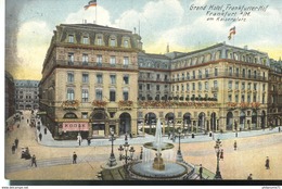 CPA  Frankfkurt A Main - Am Kaiserplatz - Grand Hôtel Frankfurter Hof -  Circulée 1909 - Frankfurt A. Main