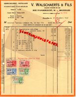 BELGIQUE- BRUXELLES- RARE FACTURE V. WALSCHAERTS & FILS- QUINCAILLERIE OUTILLAGE-MEUBLES-54 RUE ANDERLECHT-1935 - Ambachten
