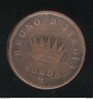 1 Soldo Italie / Italy 1813 M - Napoleone Imperatore E Re - TB+ - Napoleónicas