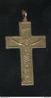 Pendentif " Croix De Mission " - Laiton - Début 19ème - Christ + Arma Christi - Other & Unclassified