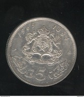 5 Dirhams Maroc / Morocco 1965 Argent - Marokko