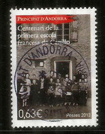 Première école Française En Andorre à Canillo (100 Ans),  Un Timbre Oblitéré, 1 ère Qualité - Used Stamps