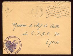 Algérie - Enveloppe En FM Pour Lyon En 1957 - N232 - Lettres & Documents