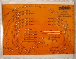 MÄRKLIN Schablone 0211 1:10 H0 K M Gleisplan Hilfsmittel Oberleitung - Track