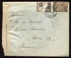 Grèce - Enveloppe Pour Paris En 1949 Avec Contrôle Postal - N262 - Briefe U. Dokumente